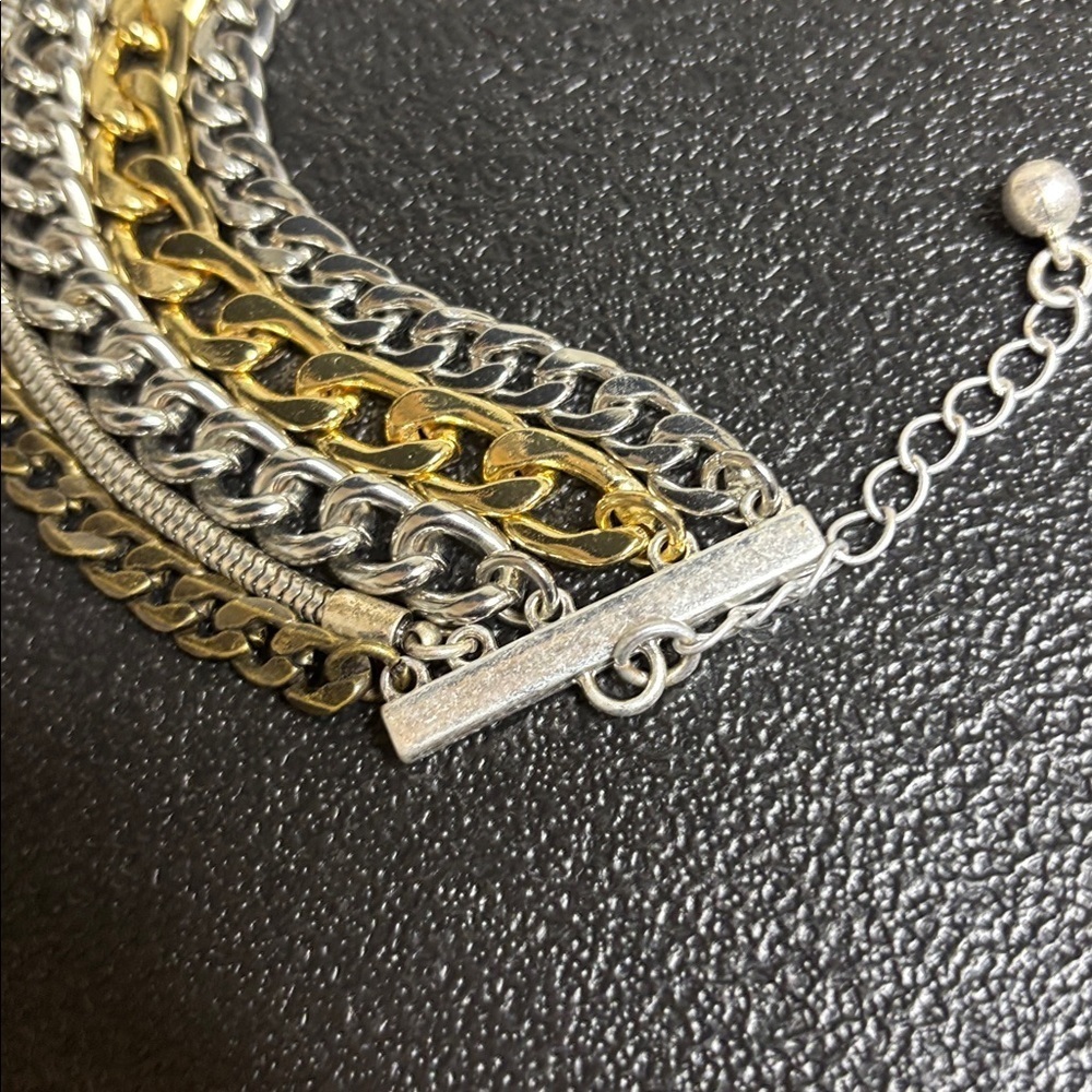 Jenny Bird Mixed Metal Two Tone Austin Chain Link Statement Bracelet - Picture 3 of 5